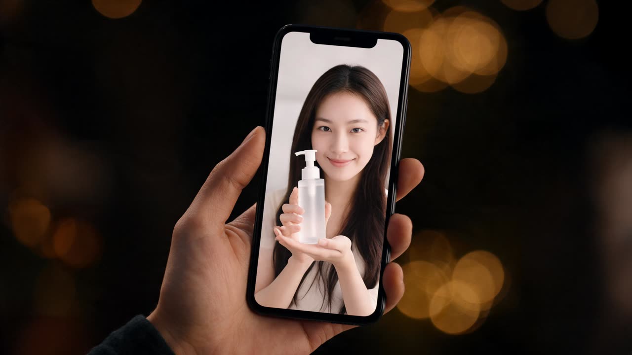A vertical video ad on a phone